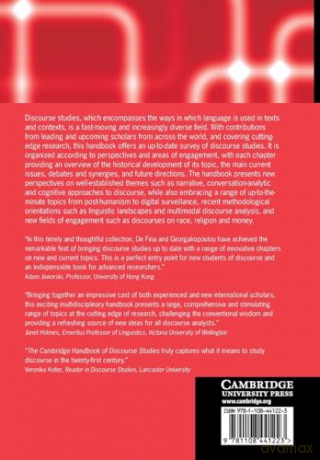 The Cambridge Handbook of Discourse Studies (Cambridge Handbooks in Language and Linguistics) - Anna De Fina [KSIĄŻKA]