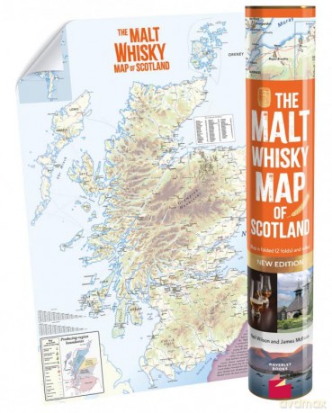 The MALT WHISKY MAP OF SCOTLAND: Folded, Rolled, Tubed - Neil Wilson [KSIĄŻKA]