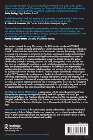 The Meaning and Purpose of Work: An Interdisciplinary Framework for Considering What Work is For - Christopher Wong Michaelson [KSIĄŻKA]