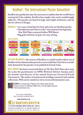 The New York Times Will Shortz Presents Kenken: 300 Easy to Hard Puzzles That Make You Smarter - New York Times [KSIĄŻKA]