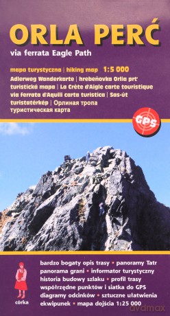 Orla Perć via ferrata mapa turystyczna [KSĄŻKA]