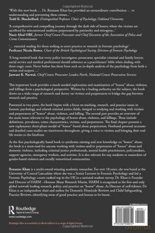 The Psychology of Honor Abuse, Violence, and Killings (New Frontiers in Forensic Psychology) - Roxanne Khan [KSIĄŻKA]