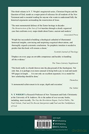 The Resurrection of the Son of God (Christian Origin and Question of God) - Tom Wright [KSIĄŻKA]