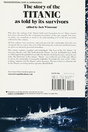 The Story of the "Titanic" as Told by Its Survivors (Dover Maritime) - J. Winocour [KSIĄŻKA]