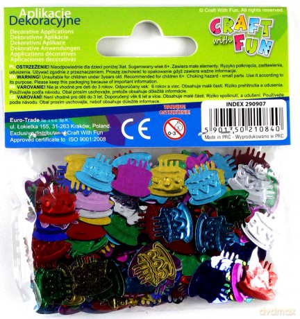 Ozdoba dekoracyjna metaliczna tort 14g [GADŻET]