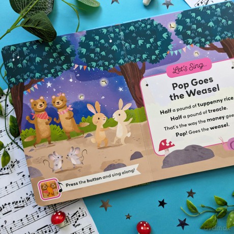 The Wheels On The Bus Nursery Rhyme Sound Book - 7 Songs To Play And Sing [KSIĄŻKA]