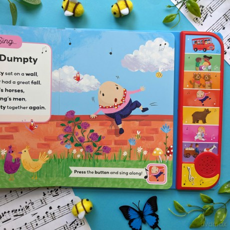 The Wheels On The Bus Nursery Rhyme Sound Book - 7 Songs To Play And Sing [KSIĄŻKA]