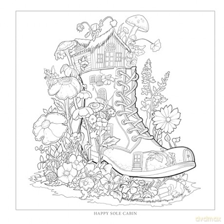 Tiny Worlds: Fairy Homes: An Artist's Coloring Book of Dreamy Fairy Abodes - Alex Oxton [KSIĄŻKA]