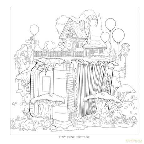 Tiny Worlds: Fairy Homes: An Artist's Coloring Book of Dreamy Fairy Abodes - Alex Oxton [KSIĄŻKA]