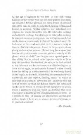 Tolstoy in Search of Truth and Meaning: Wisdom from His Letters, Novels, Essays and Conversations - Leo Tolstoy [KSIĄŻKA]