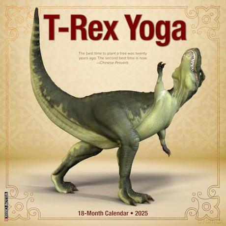 T-Rex Yoga 2025 Wall [KSIĄŻKA]