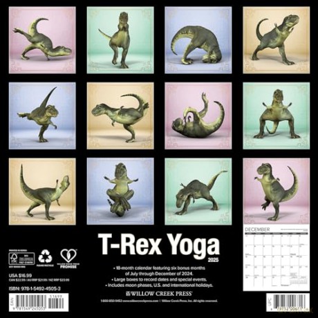 T-Rex Yoga 2025 Wall [KSIĄŻKA]