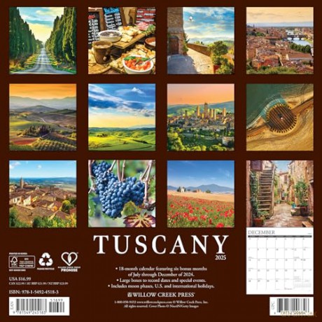 Tuscany 2025 Wall [KSIĄŻKA]