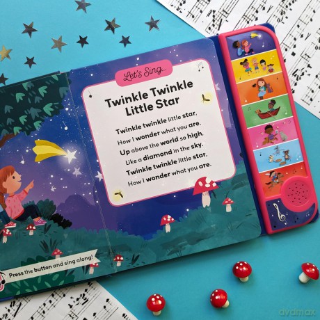 Twinkle Twinkle Little Star Nursery Rhyme Sound Book - 7 Songs To Play And Sing [KSIĄŻKA]