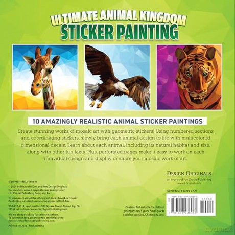 Ultimate Animal Kingdom Sticker Painting: 10 Incredible Paintings - Michael O'Dell [KSIĄŻKA]