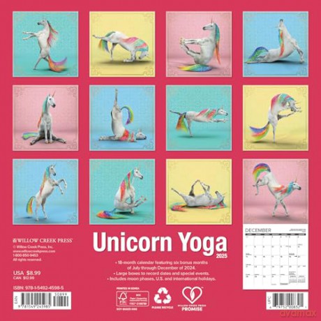 Unicorn Yoga 2025 Mini [KSIĄŻKA]