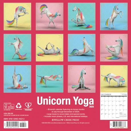 Unicorn Yoga 2025 Wall [KSIĄŻKA]