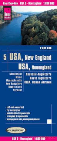 USA 5 New England: Connecticut, Maine, Massachusetts, New Hampshire, Rhode Island, Vermont (USA 5 New England (1:600.000): Connecticut, Maine, Massachusetts, New Hampshire, Rhode Island, Vermont) - Reise Know-How Verlag [KSIĄŻKA]