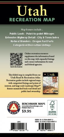 Utah Recreation Map - Benchmark Maps [KSIĄŻKA]
