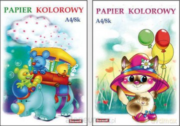 Papier kolorowy A4/8k 10 szt. [SZKOŁA]