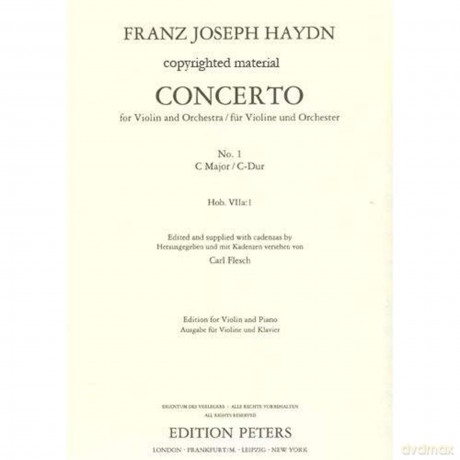 Violin Concerto in C Hob. Viia:1 (Edition for Violin and Piano) (Edition Peters) - Joseph Haydn [KSIĄŻKA]