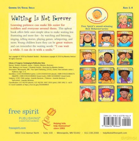 Waiting Is Not Forever (Best Behavior) (Best Behavior(r) Board Book) - Elizabeth Verdick [KSIĄŻKA]