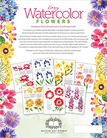 Watercolor the Easy Way Flowers: Step-by-Step Tutorials for 50 Flowers, Wreaths, and Bouquets (Watercolor the Easy Way): 2 - Sara Berrenson [KSIĄŻKA]