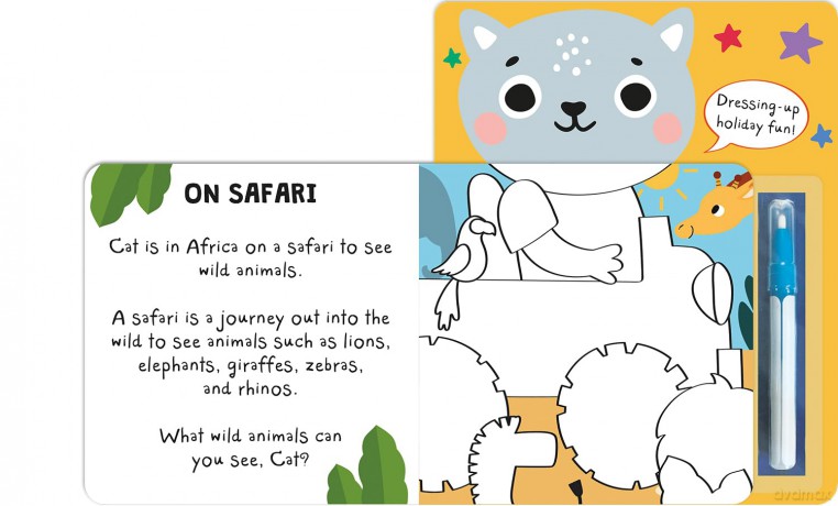 What Will You Wear, Cat A magic water painting book about going on holiday! (Dressing-Up Water Painting) - Katie Button [KSIĄŻKA]