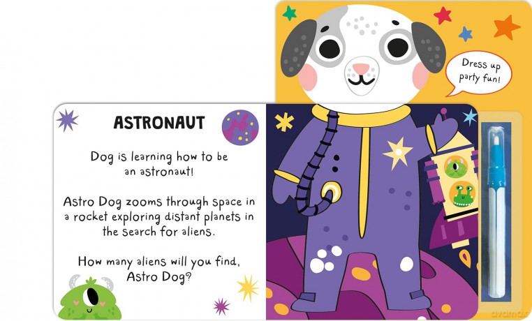 What Will You Wear, Dog A magic water painting book about going to a fancy-dress party! (Dressing-Up Water Painting) - Katie Button [KSIĄŻKA]