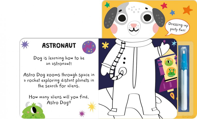 What Will You Wear, Dog A magic water painting book about going to a fancy-dress party! (Dressing-Up Water Painting) - Katie Button [KSIĄŻKA]