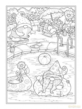 Whimsical Gnomes Coloring Book (Dover Adult Coloring Books) - Theresa Trinder [KSIĄŻKA]
