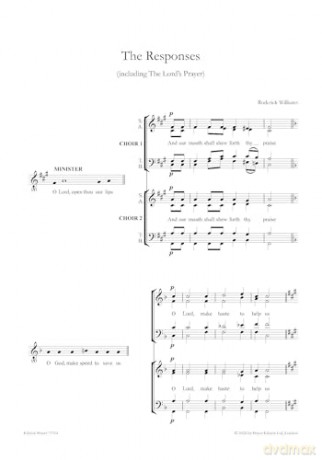 Williams: The Responses (including The Lord's Prayer) (Double-Choir) (EP73764) - Roderick Williams [KSIĄŻKA]