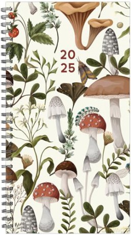 Woodland Mushroom 2025 Small Weekly Spiral [KSIĄŻKA]