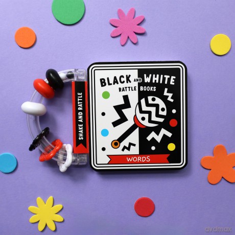Words (Black and White Rattle Books) - Emma Pelling [KSIĄŻKA]