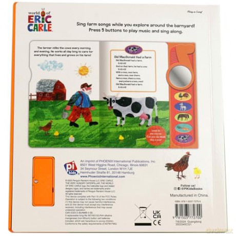World of Eric Carle: Farm Songs Sound Book - Pi Kids [KSIĄŻKA]