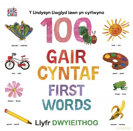 Y Lindysyn Llwglyd Iawn yn cyflwyno 100 Gair Cyntaf (First Words) - Dref Wen [KSIĄŻKA]