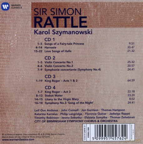 Sir Simon Rattle: Szymanowski Boxset - Limited Edition [4CD]