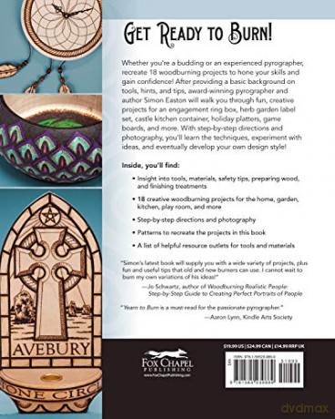 Yearn to Burn: A Pyrography Master Class: 18 Creative Woodburning Projects with Step-by-Step Instructions (Fox Chapel Publishing) Expert Guidance to Advance Your Skills; Sequel to Learn to Burn - Simon Easton [KSIĄŻKA]
