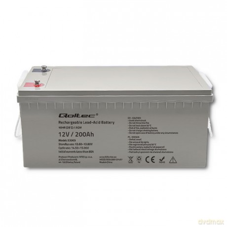 Akumulator AGM | 12V | 200Ah | max. 3000A