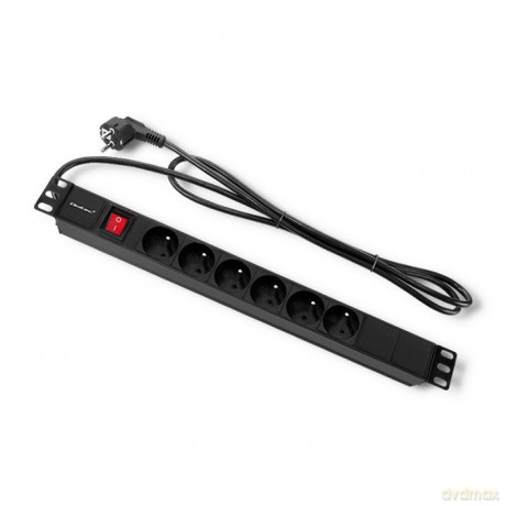 Listwa zasilająca do szafy RACK 1U | 16A | PDU | 6xFRENCH | 2m