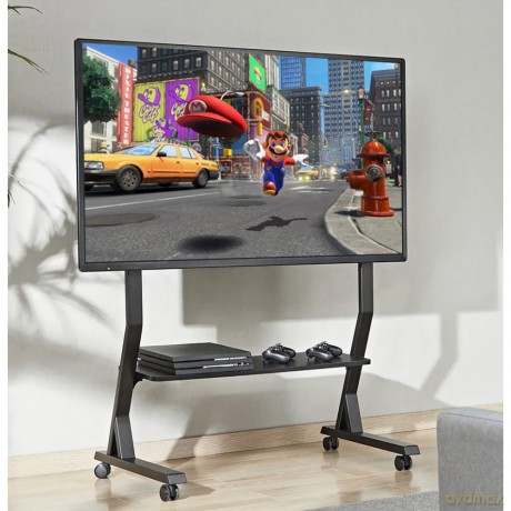 Stojak mobilny do TV 45 -90cali, 60kg, półka AV [UCHWYT]