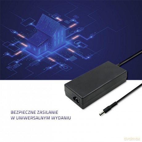 Zasilacz desktopowy 60W | 12V | 5A | 5.5*2.1 + kabel zasilający