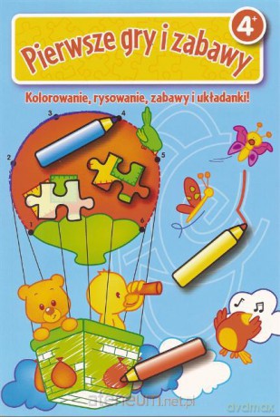 Pierwsze gry i zabawy 4+ niebieska [KSĄŻKA]