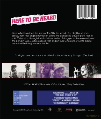 Here To Be Heard - The Story of the Slits [Blu-Ray]