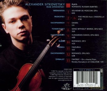 Sitkovetsky: Romantic Russian Rarities [CD]