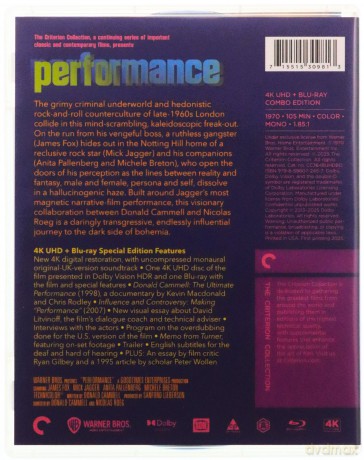 Performance (Przedstawienie) (The Criterion Collection) [Blu-Ray 4K]+[Blu-Ray]