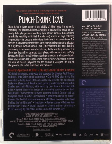 Punch-Drunk Love (Lewy sercowy) (The Criterion Collection) [Blu-Ray 4K]+[Blu-Ray]