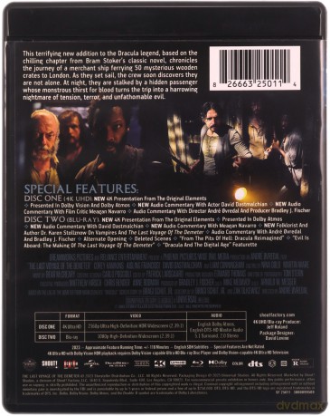 The Last Voyage of the Demeter (Demeter: Przebudzenie zła) [Blu-Ray 4K]+[Blu-Ray]+[DVD]