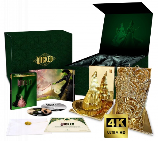 Wicked (Exclusive Limited-Edition Giftset with Gold Tone Metal Bookends) [Blu-Ray 4K]+[Blu-Ray]