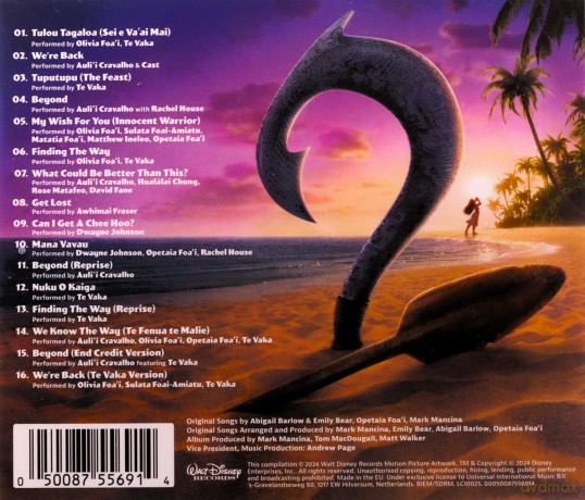 Moana 2 soundtrack (Vaiana 2) [CD]